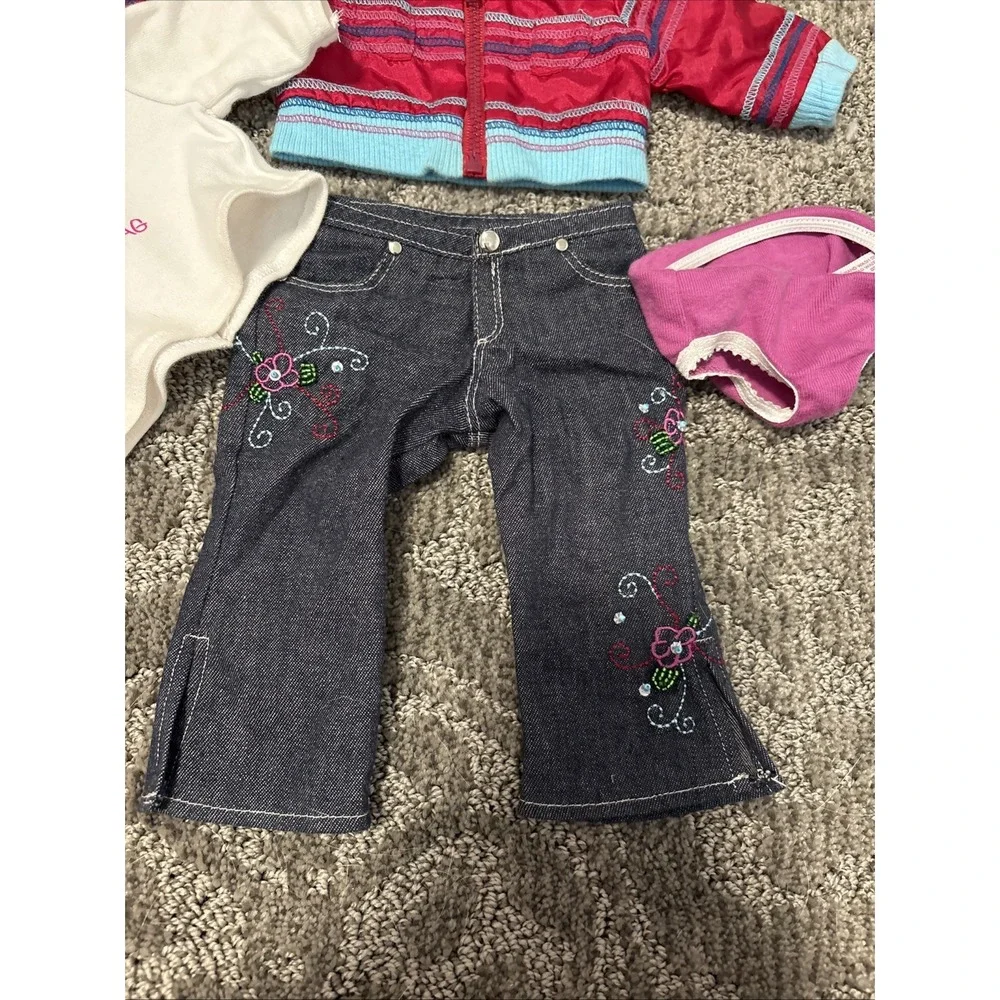 AMERICAN GIRL Doll Ready for Fun Outfit 2004 Jacket Jeans Top Panties